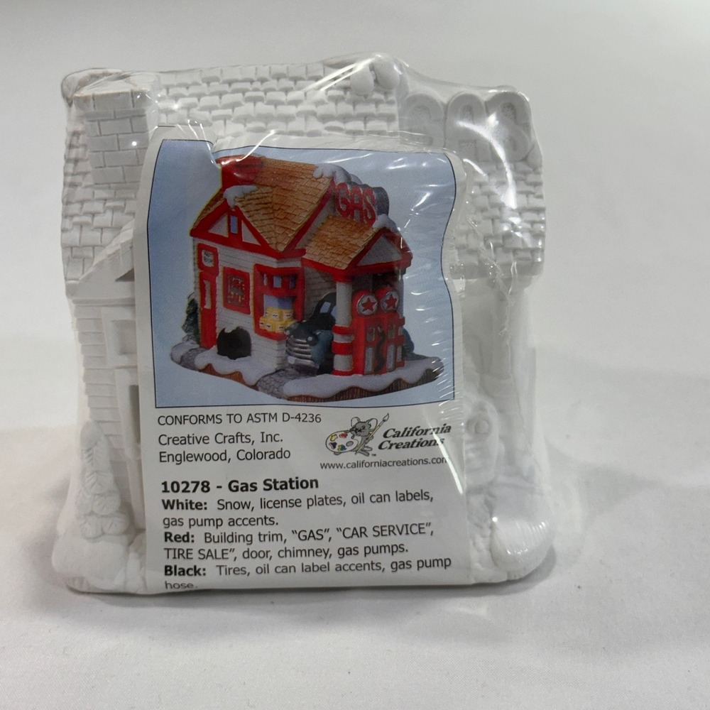 California Creations Gas Station Ready to Paint Village Sealed 10278